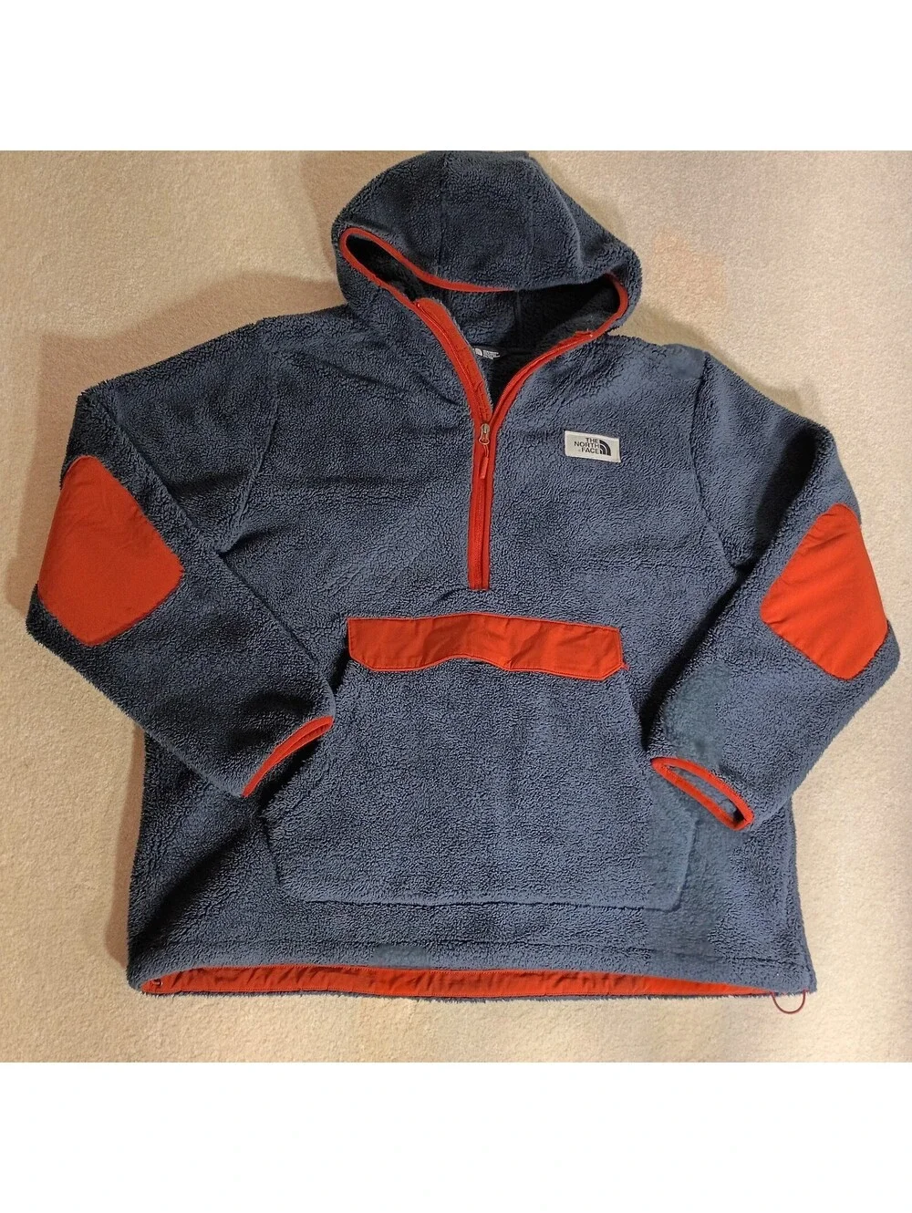 The North Face Men’s XXL Campshire Pullover Navy Center Pocket Sherpa Hooded